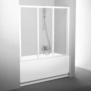 Шторка для ванны Ravak AVDP3-180 белая+транспарент